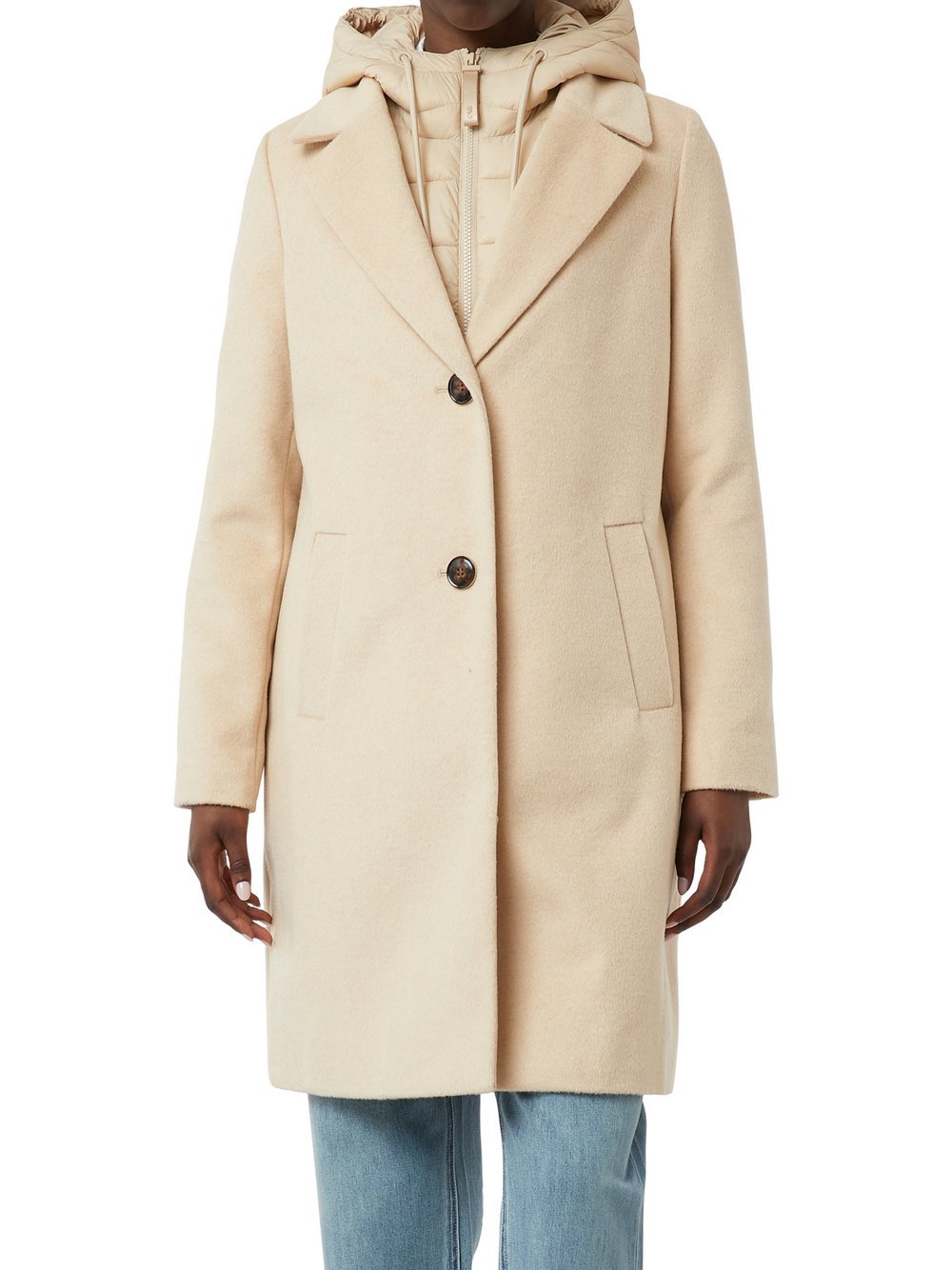 comma casual identity Kurzmantel mit Woll-Anteil Damen beige, 44