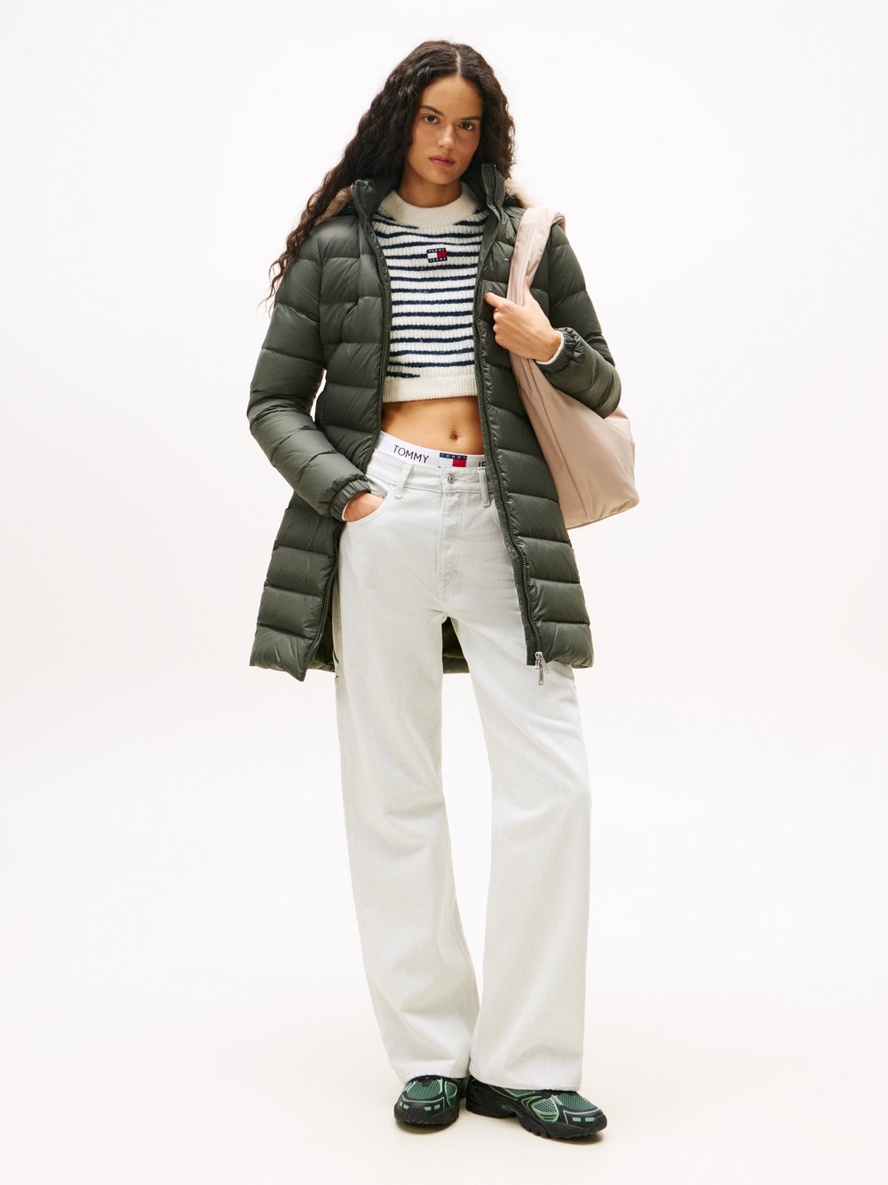 Tommy Jeans Daunenmantel Damen grün, L