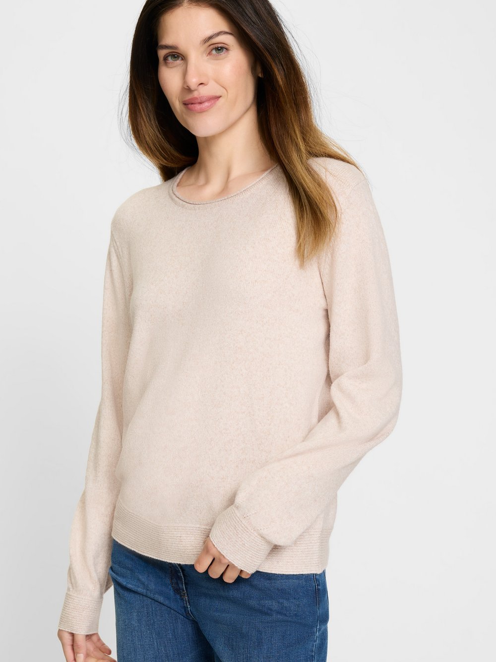 Olsen Strickpullover Damen Feinstrick beige meliert, 46