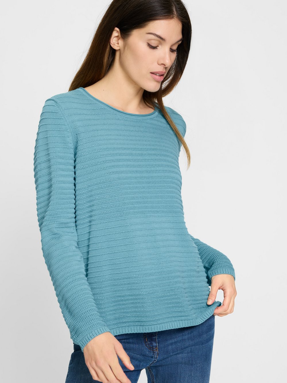 Olsen Strickpullover Damen Rippe mehrfarbig, 44