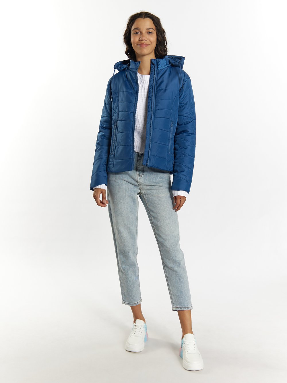 MyMo Leicht wattierte Jacke Damen blau, M