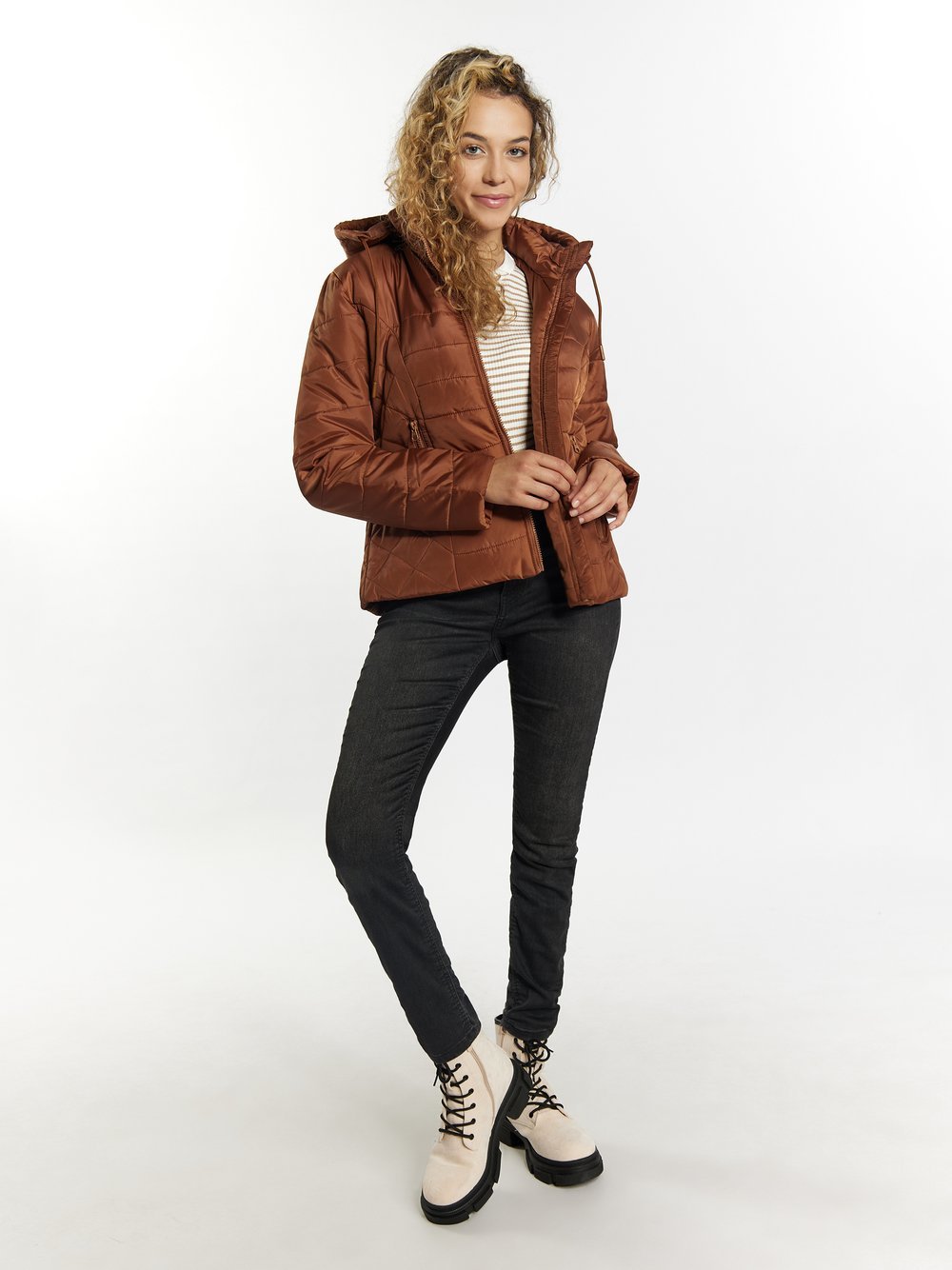 MyMo Leicht wattierte Jacke Damen braun, M