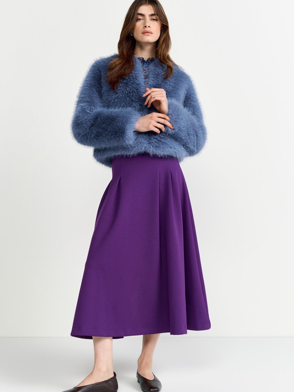 Thumbnail - Rich & Royal Kunstfell-Jacke Damen blau, 34