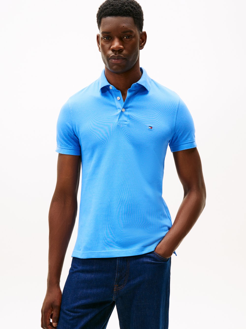 Tommy Hilfiger Poloshirt Herren Baumwolle blau, XXXL