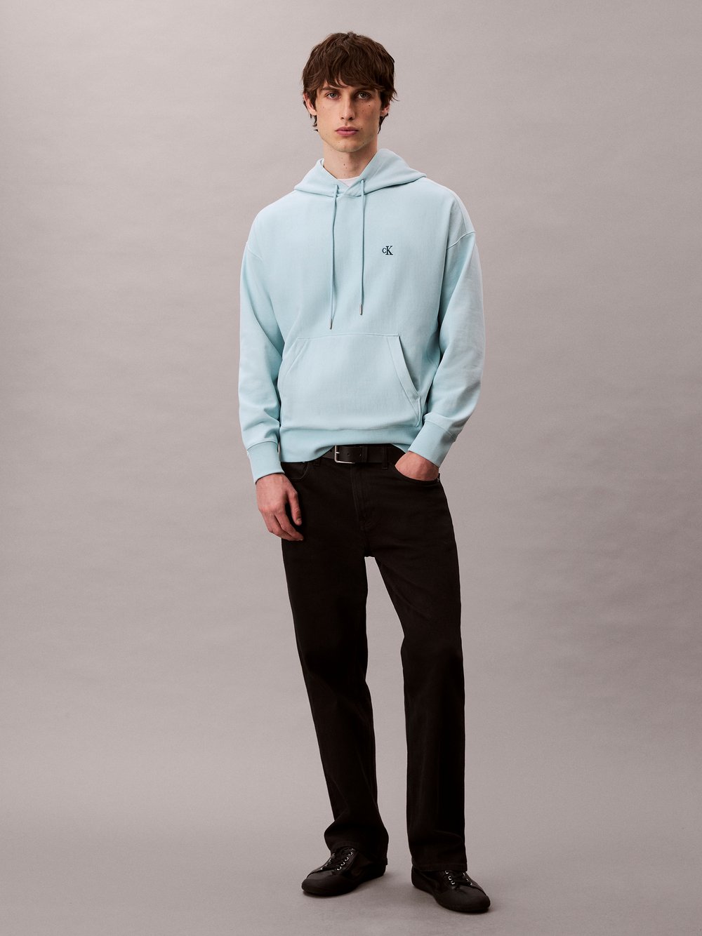 Calvin Klein Jeans Hoodie Herren Baumwolle blau, XL