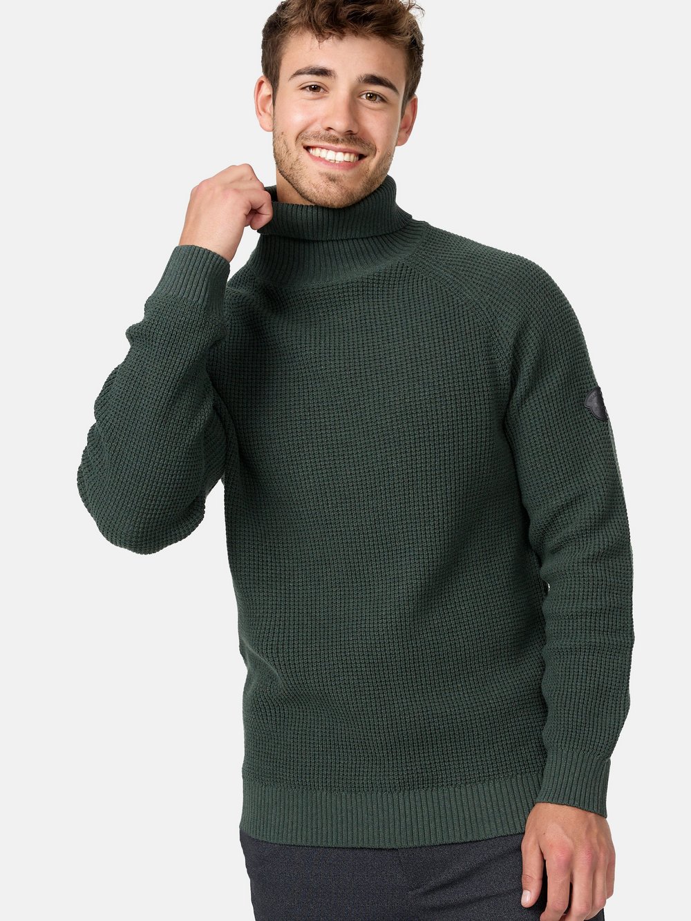 Indicode Strickpullover Herren Jersey grün, M