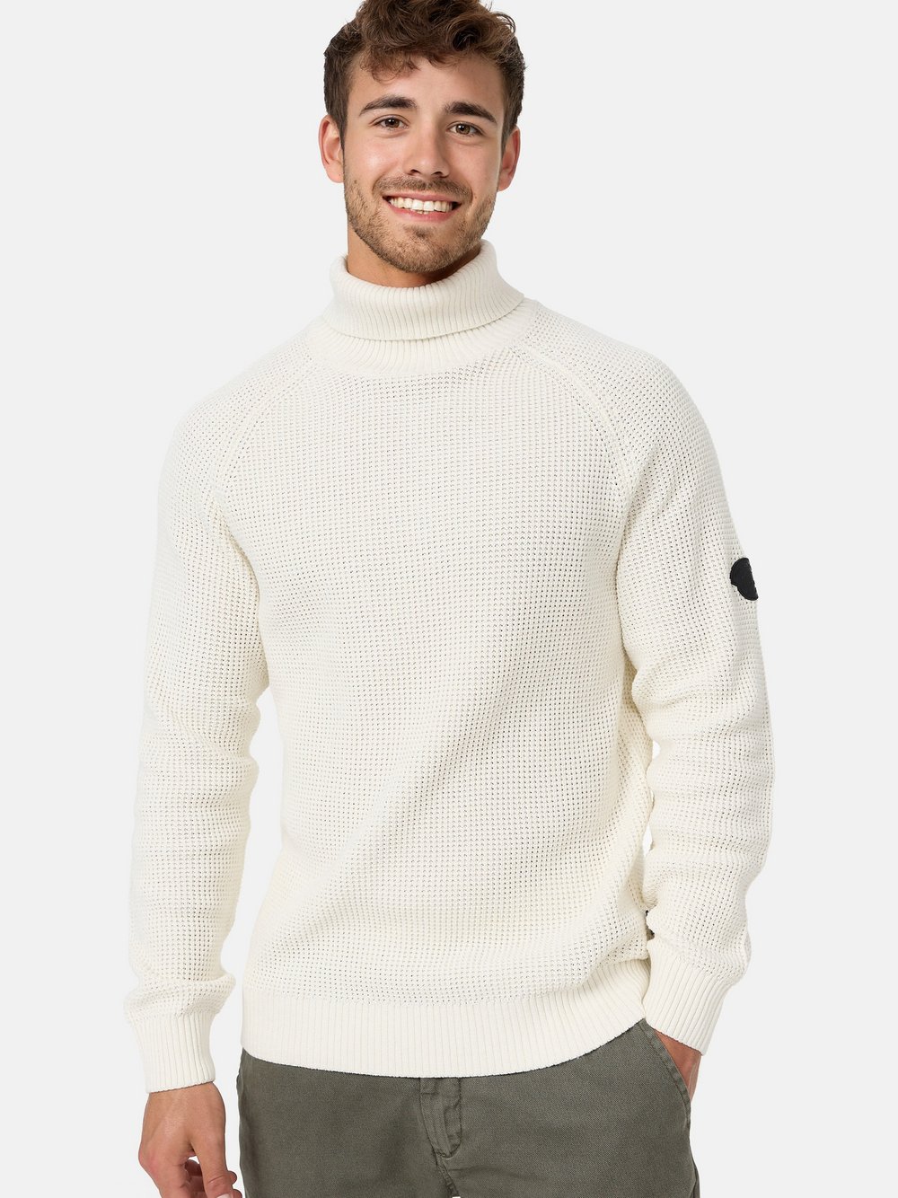 Indicode Strickpullover Herren Baumwolle weiß, L