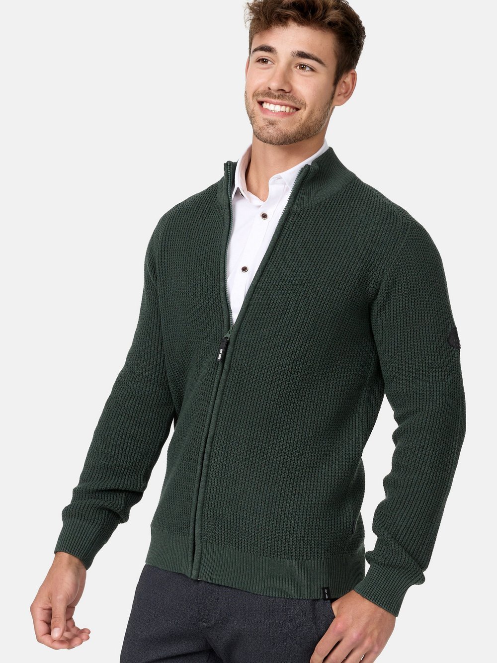 Indicode Strickjacke Herren Baumwolle grün, M