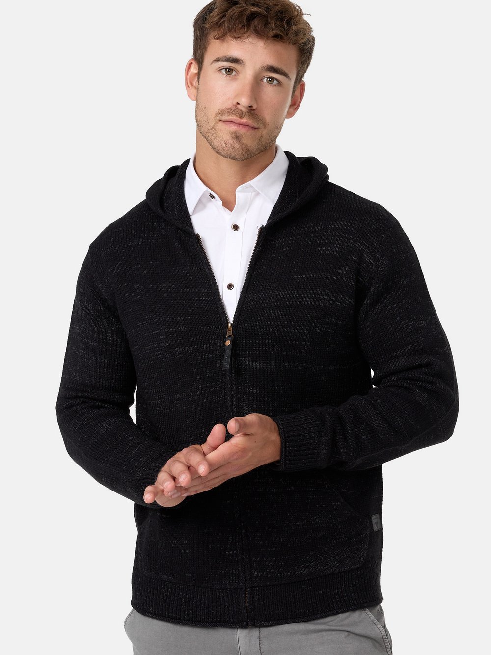 Indicode Strickjacke Herren schwarz, L