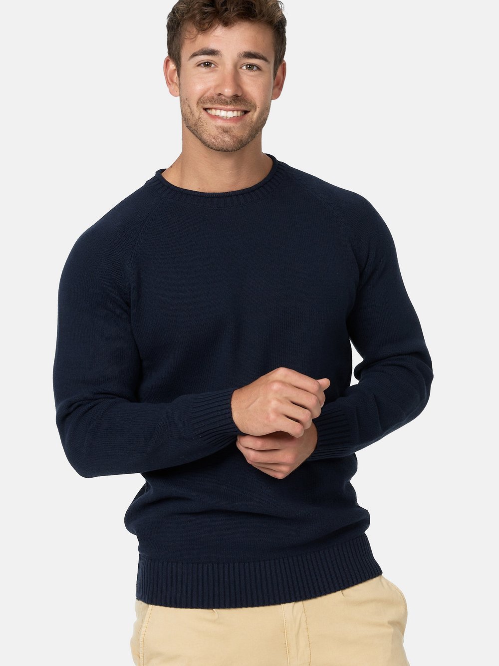 Indicode Strickpullover Herren Jersey blau, M