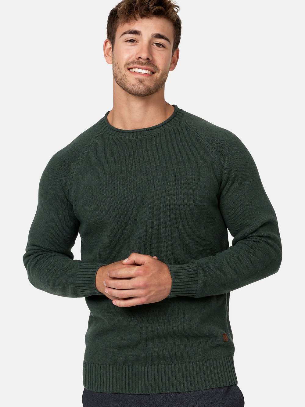 Indicode Strickpullover Herren Jersey grün, M