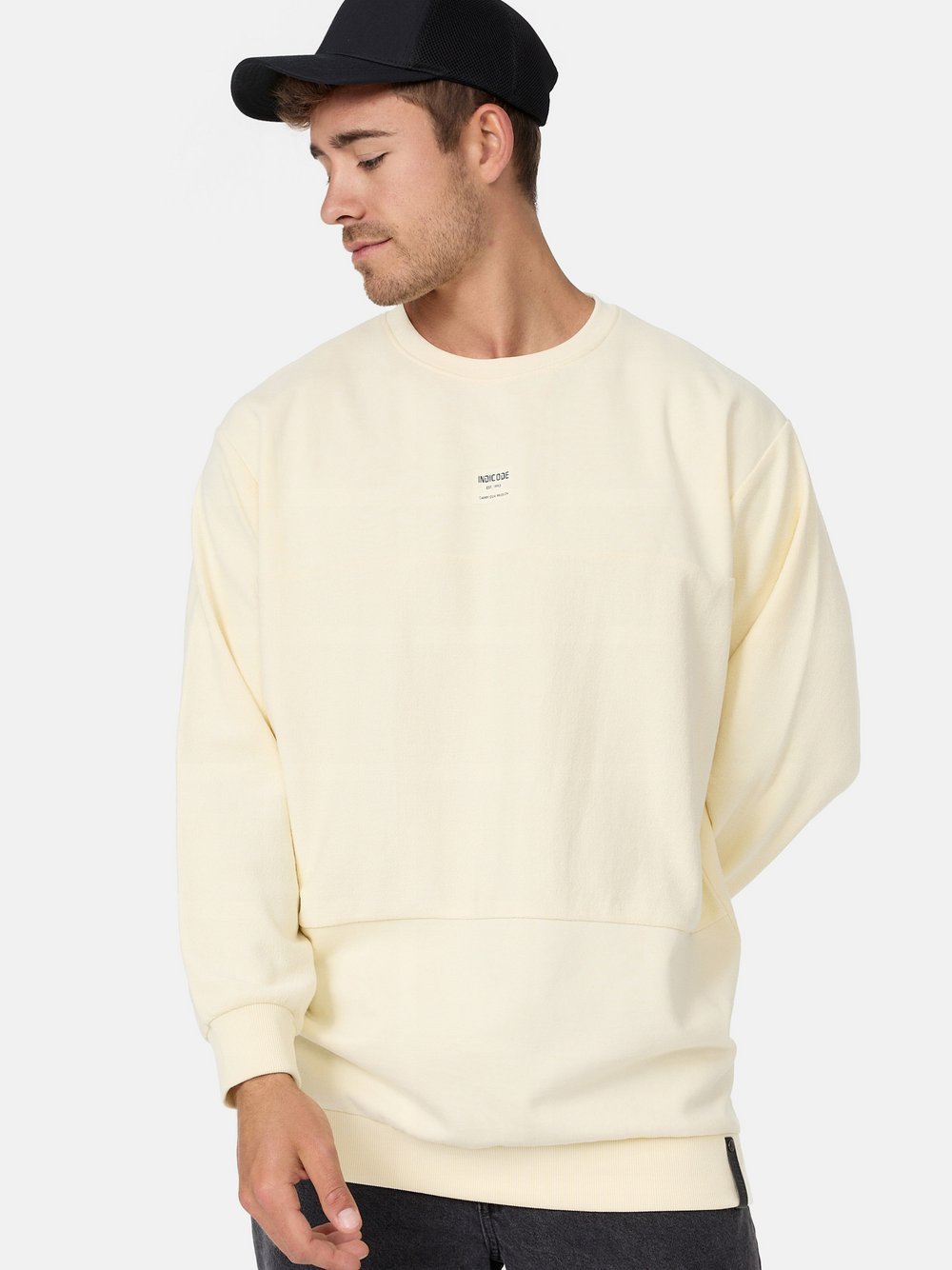 Indicode Sweatshirt Herren Baumwolle weiß, M