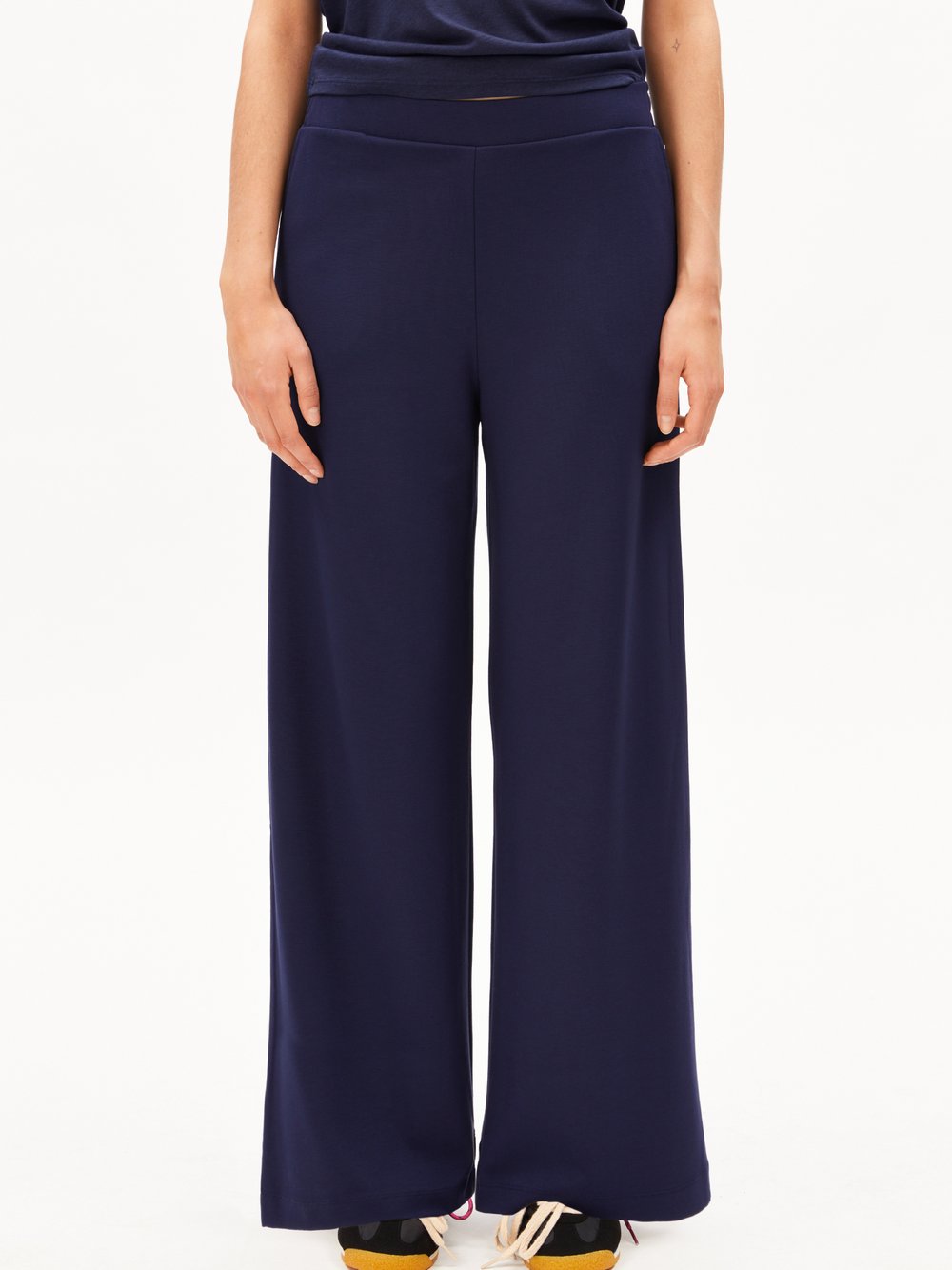 VAN GRAAF Armedangels Damen Marine Stoffhose Viskose Blau, Klein