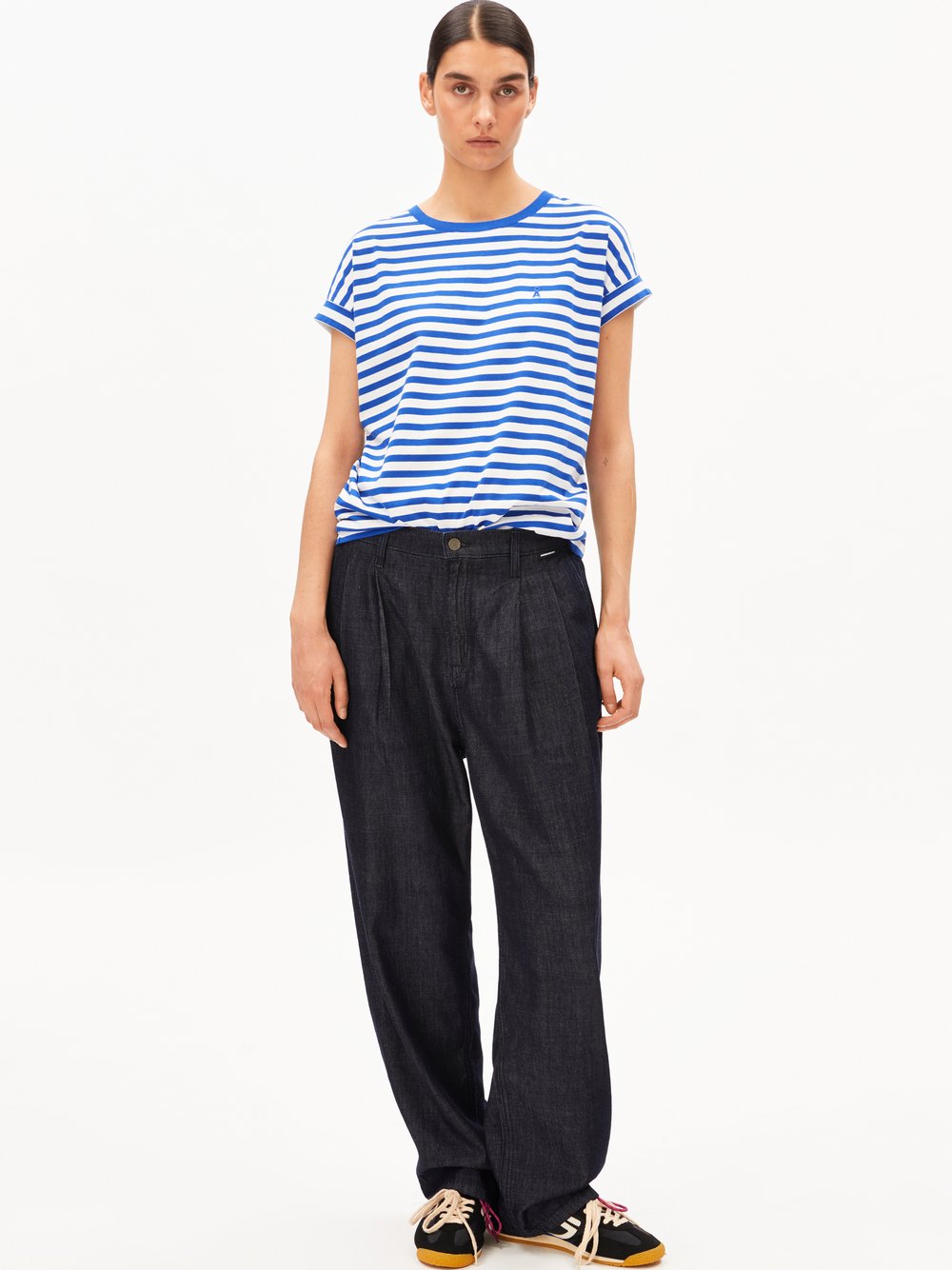 Thumbnail - ARMEDANGELS T-Shirt Damen Baumwolle (100%) blau gestreift, XL