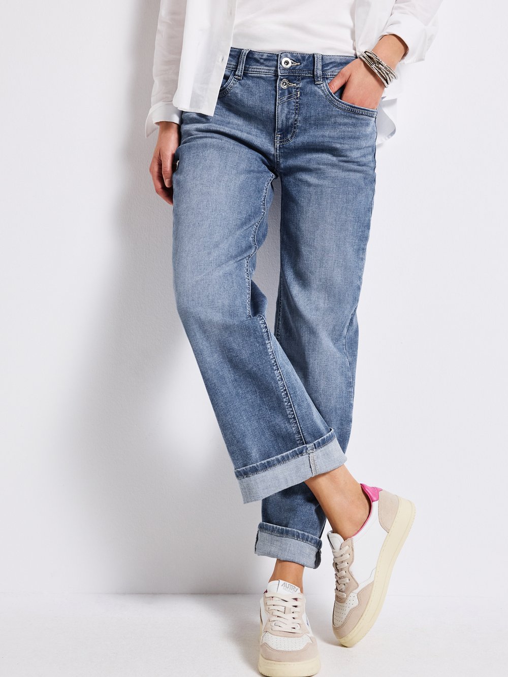 Street One Jeans Damen Baumwolle blau, 32-28