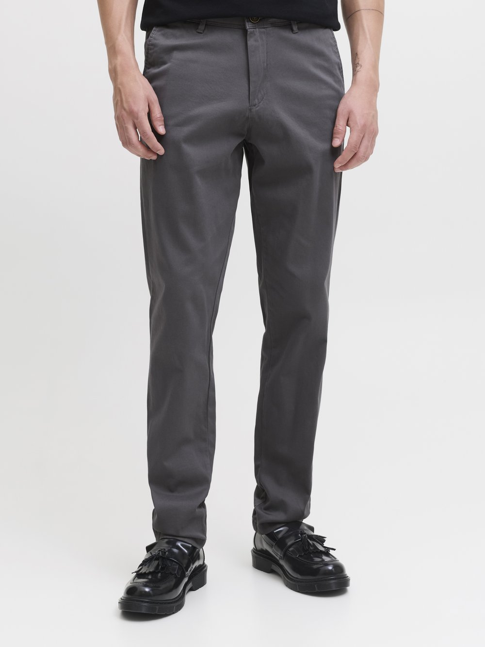 Jack & Jones Chino Herren Baumwolle grau, 38-32