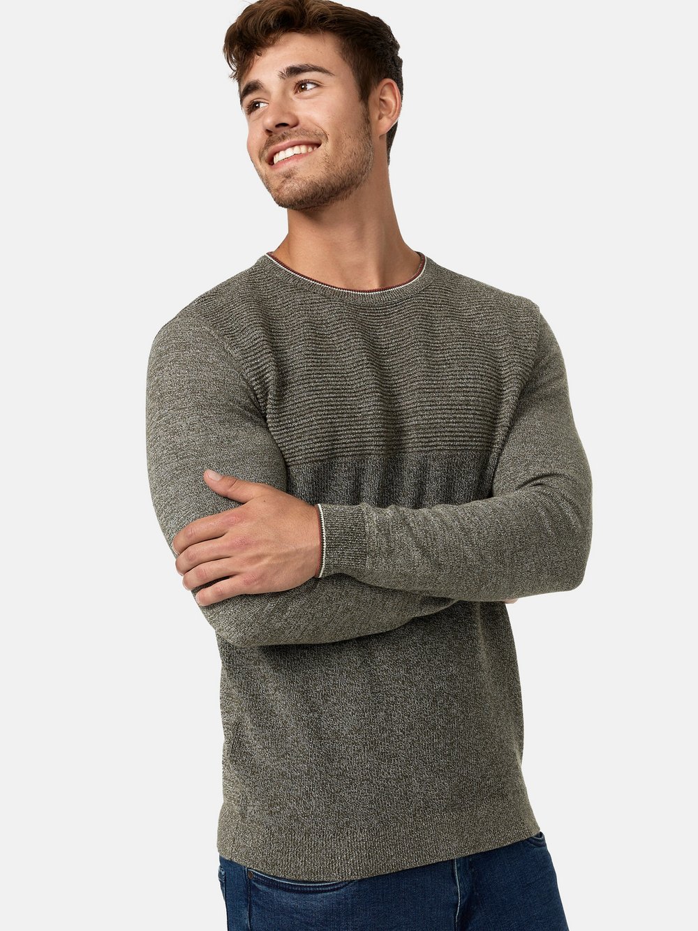 Indicode Strickpullover Herren Jersey grün, S