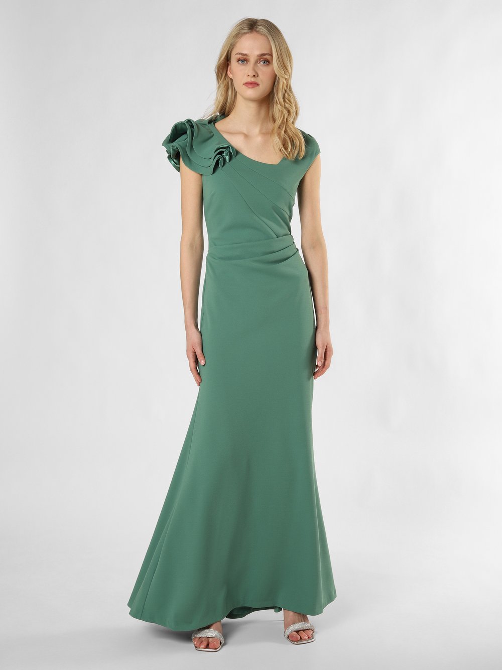 Vera Mont Damska sukienka wieczorowa Kobiety Sztuczne włókno zielony jednolity, 42