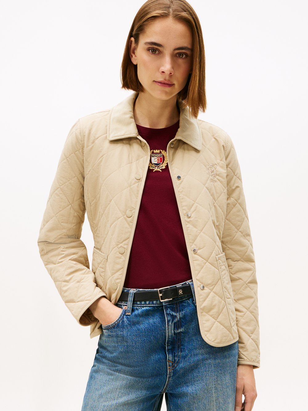 Thumbnail - Tommy Hilfiger Jacke Damen Baumwolle beige, M