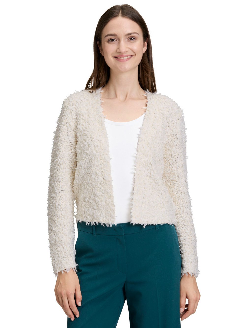 Betty & Co Strickhülle Damen Boucle weiß, 36