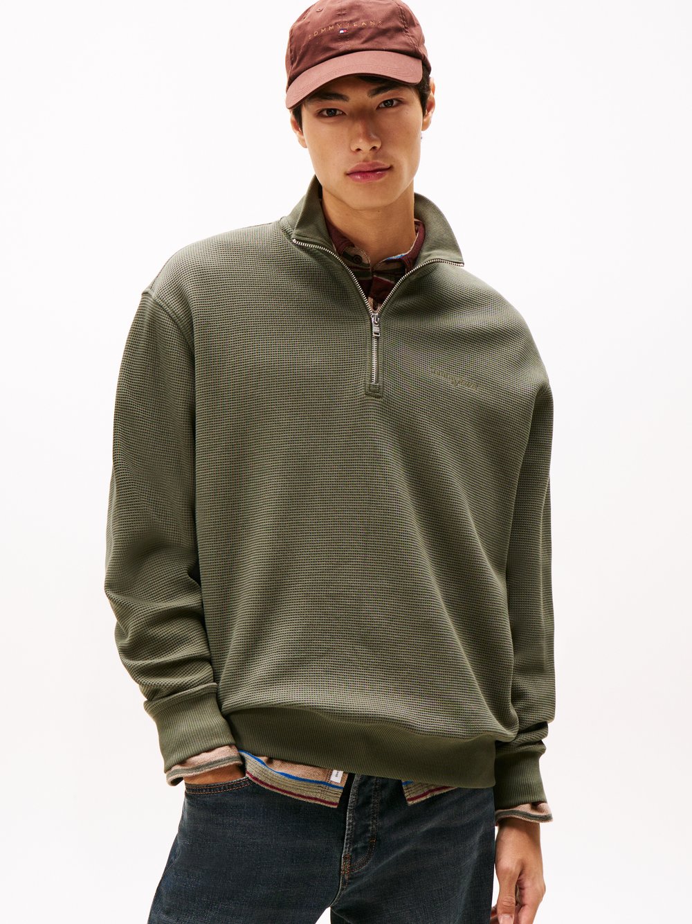 Tommy Jeans Sweat-Troyer Herren grün, S