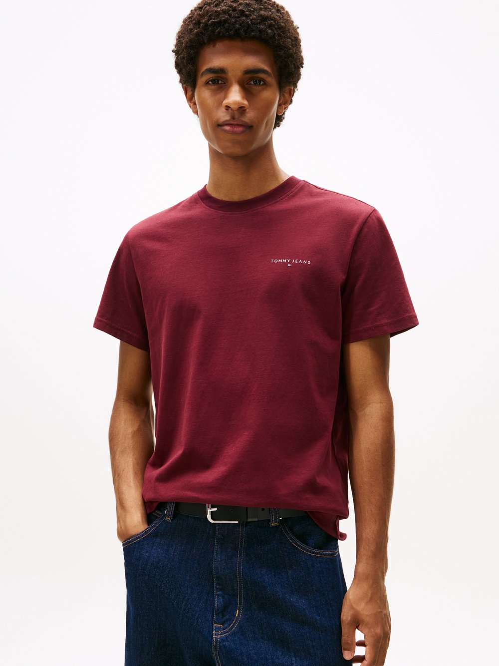 Tommy Jeans T-Shirt Herren Baumwolle rot, S