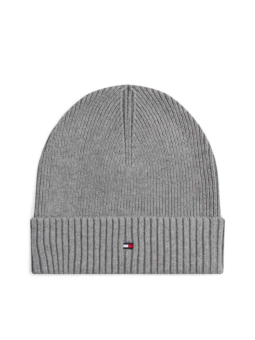 Thumbnail - Tommy Hilfiger Strickmütze mit Cashmere-Anteil Herren Baumwolle grau meliert, ONE SIZE