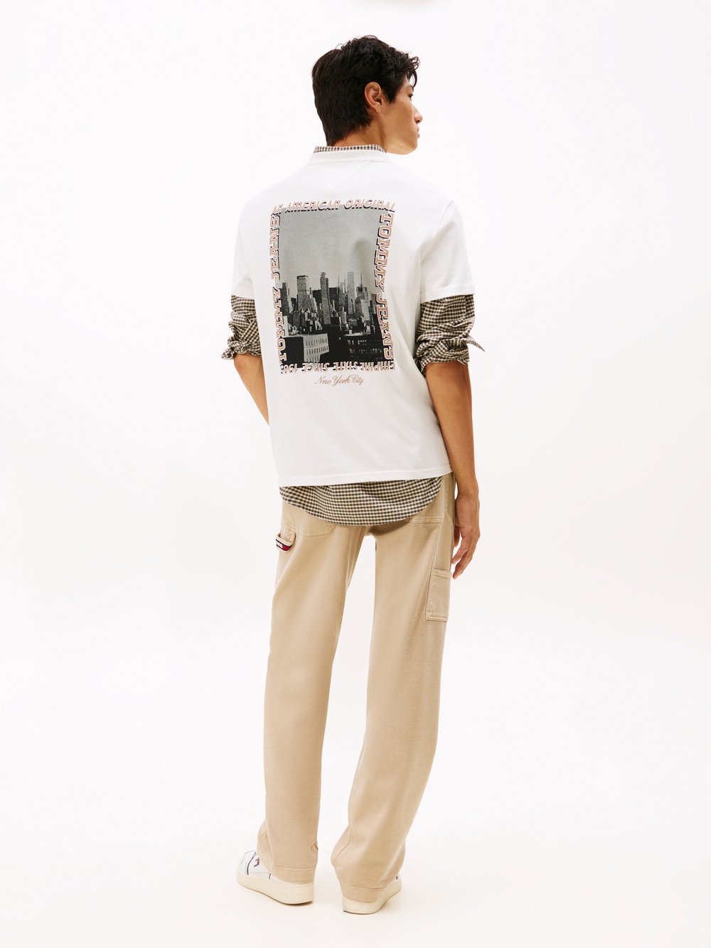 Tommy Jeans T-Shirt Herren Baumwolle mehrfarbig bedruckt, XXL