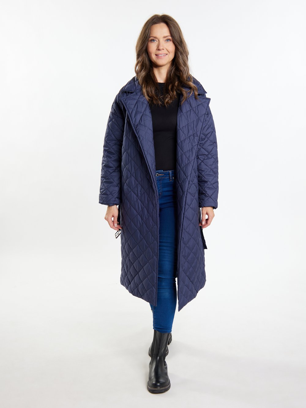 Usha Steppmantel Damen blau, XXL