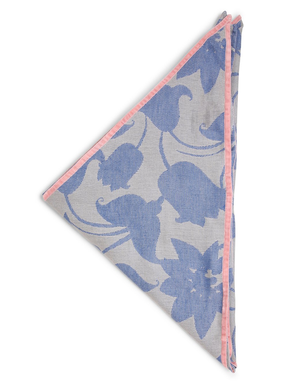 Codello Damski szalik trójkątny Kobiety Bawełna niebieski|różowy wzorzysty, ONE SIZE