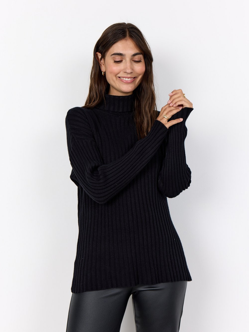 Thumbnail - soyaconcept® Strickpullover Damen Viskose schwarz, S