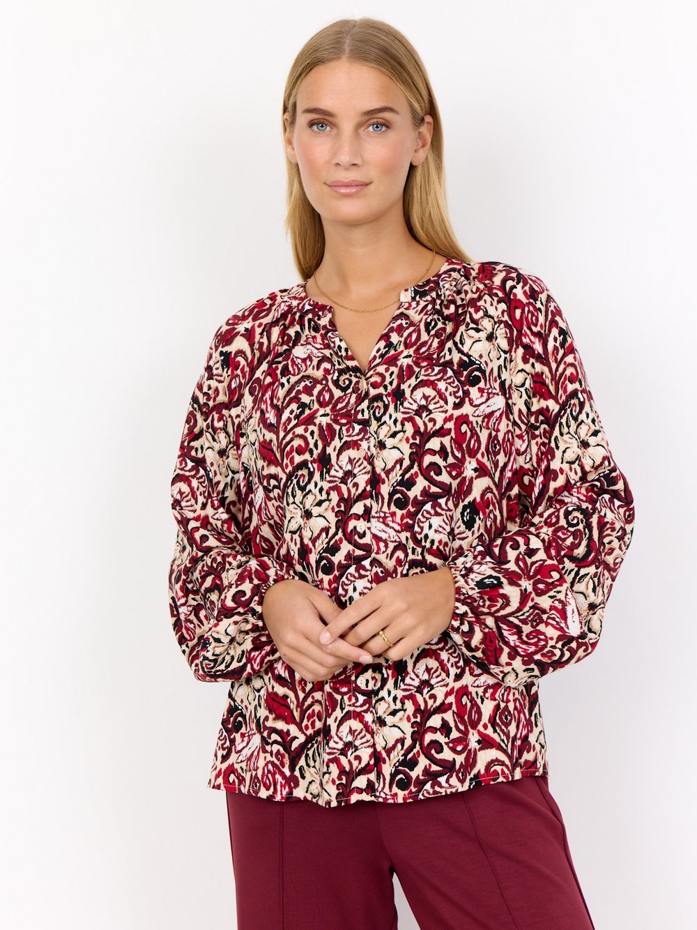 Thumbnail - soyaconcept® Bluse Damen Viskose mehrfarbig gemustert, XL