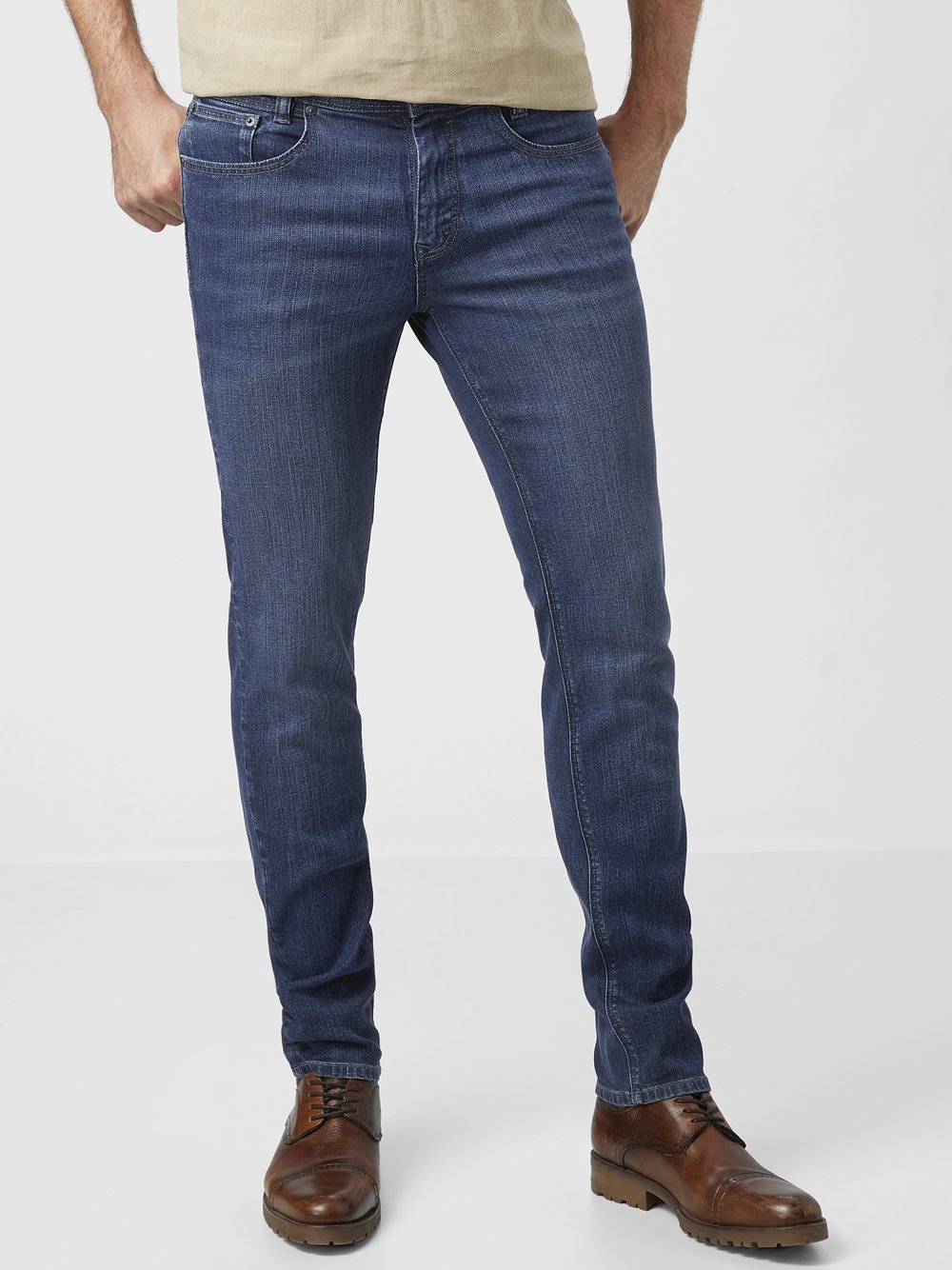 Paddock`s 5-Pocket Jeans Herren Lyocell blau, 38-30