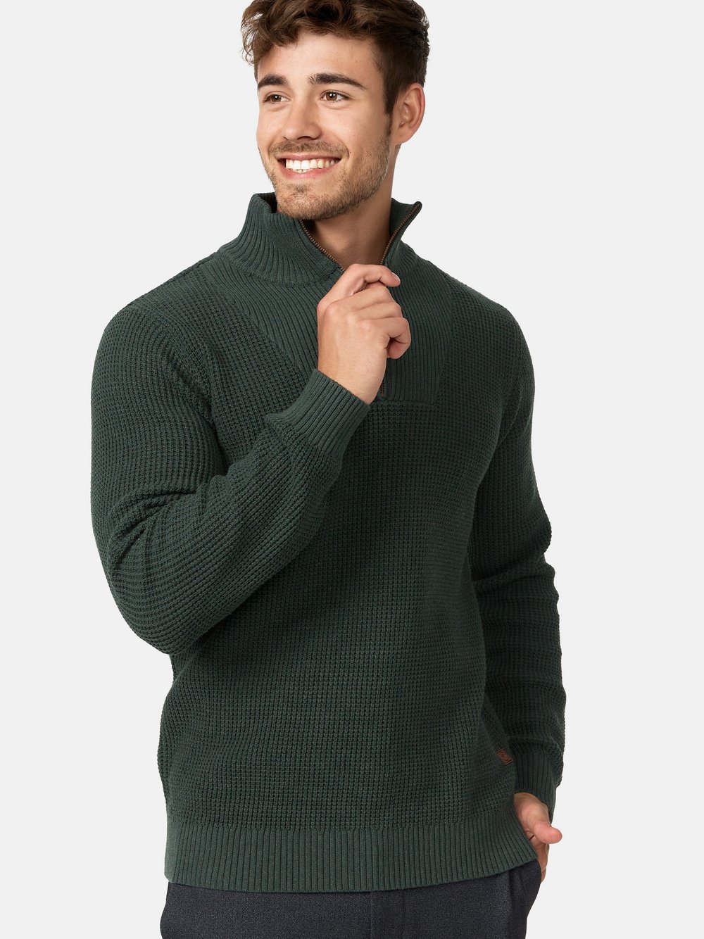 Indicode Strickpullover Herren Jersey grün, XXL