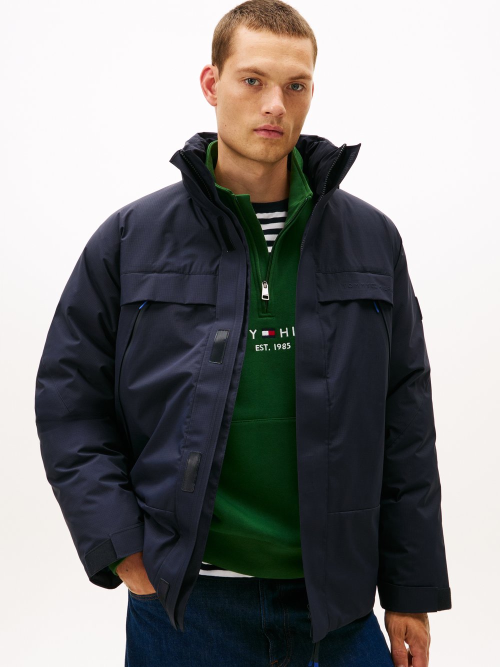 Tommy Hilfiger Outdoorjacke Herren Polyamid blau, S