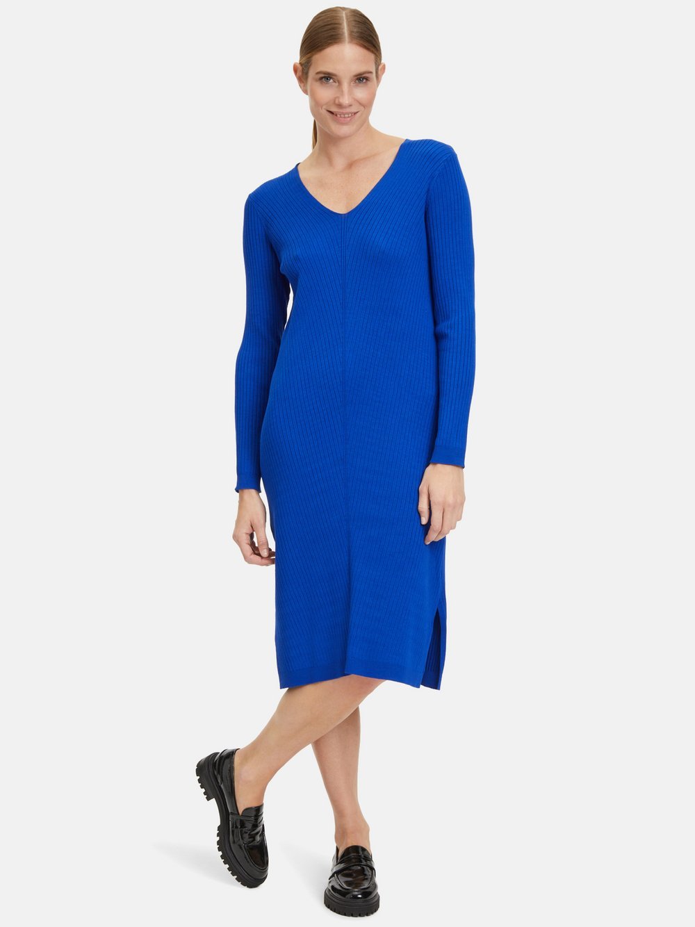 Vera Mont Strickkleid Damen Viskose blau, 38