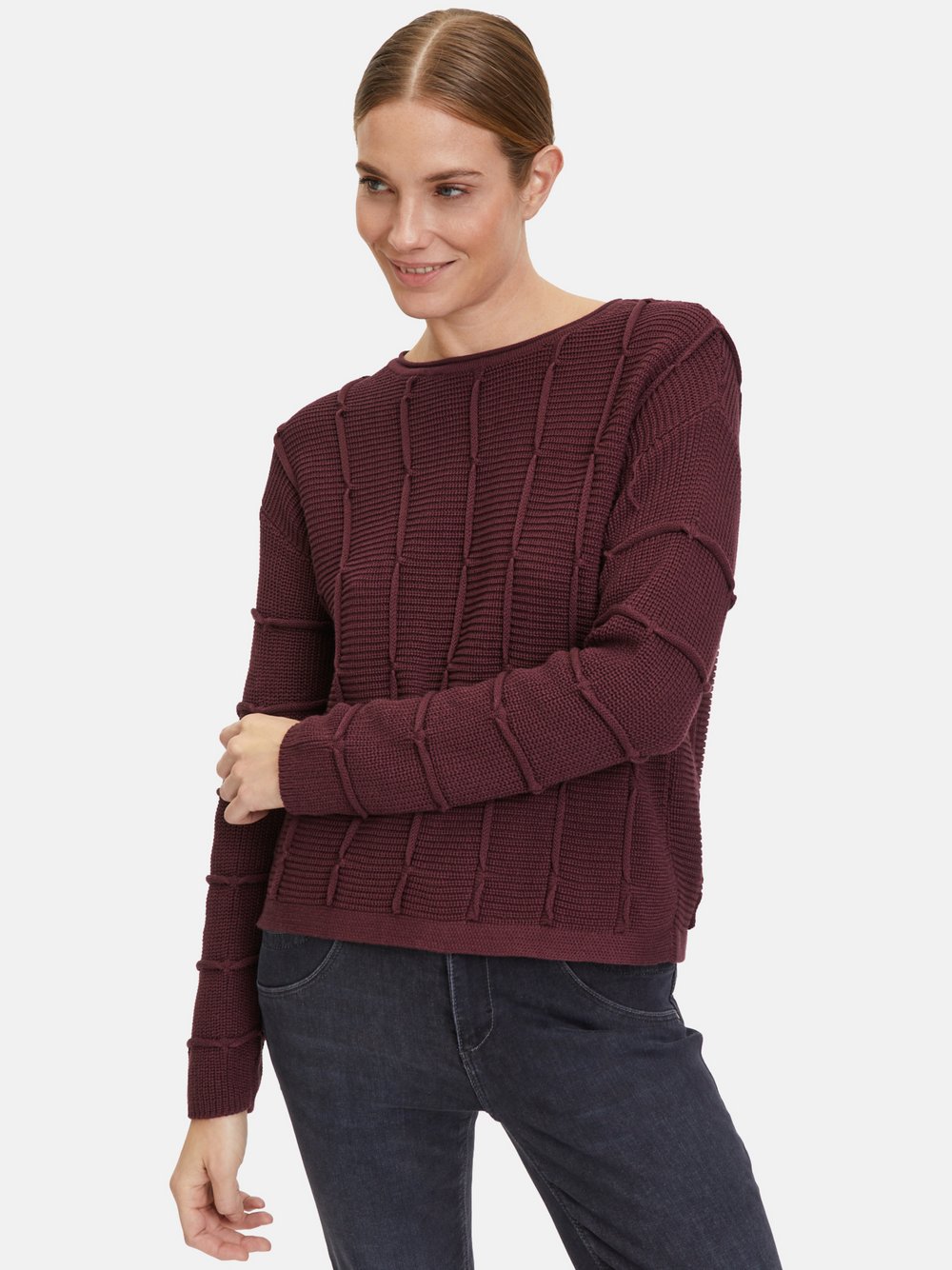 Betty Barclay Grobstrick-Pullover Damen Baumwolle lila, 42