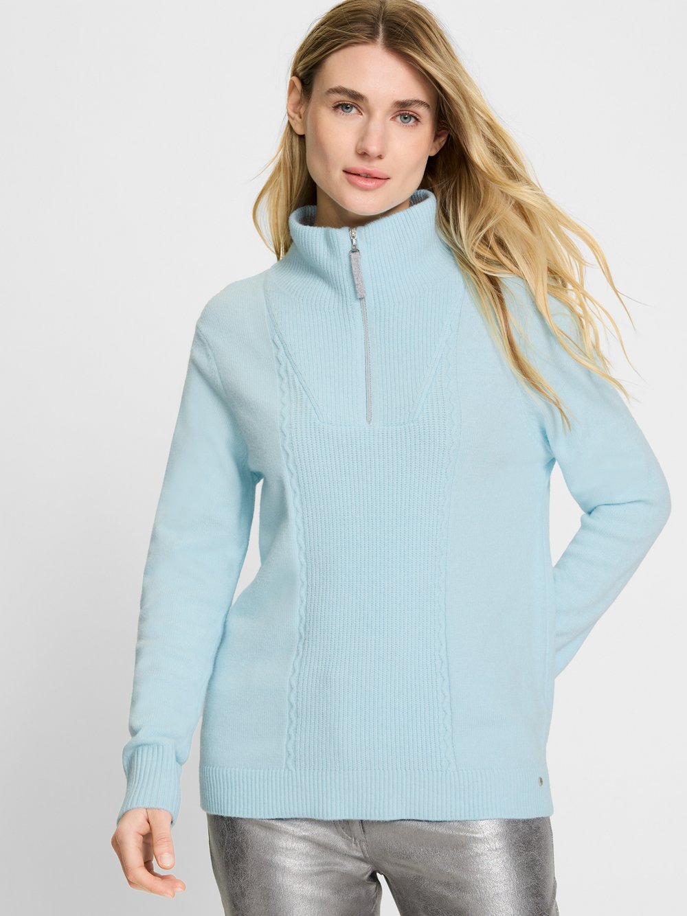 Olsen Troyer Damen Viskose blau meliert, 42