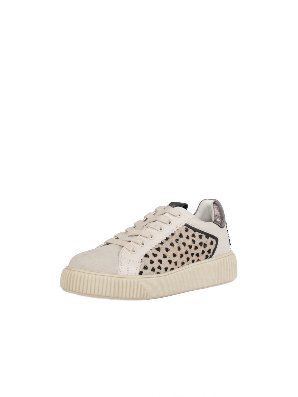 Crickit Sneaker Damen Leder beige bedruckt, 39