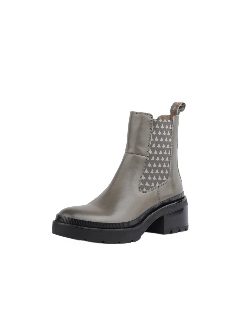 Crickit Chelsea-Boots Damen Leder grau bedruckt, 42