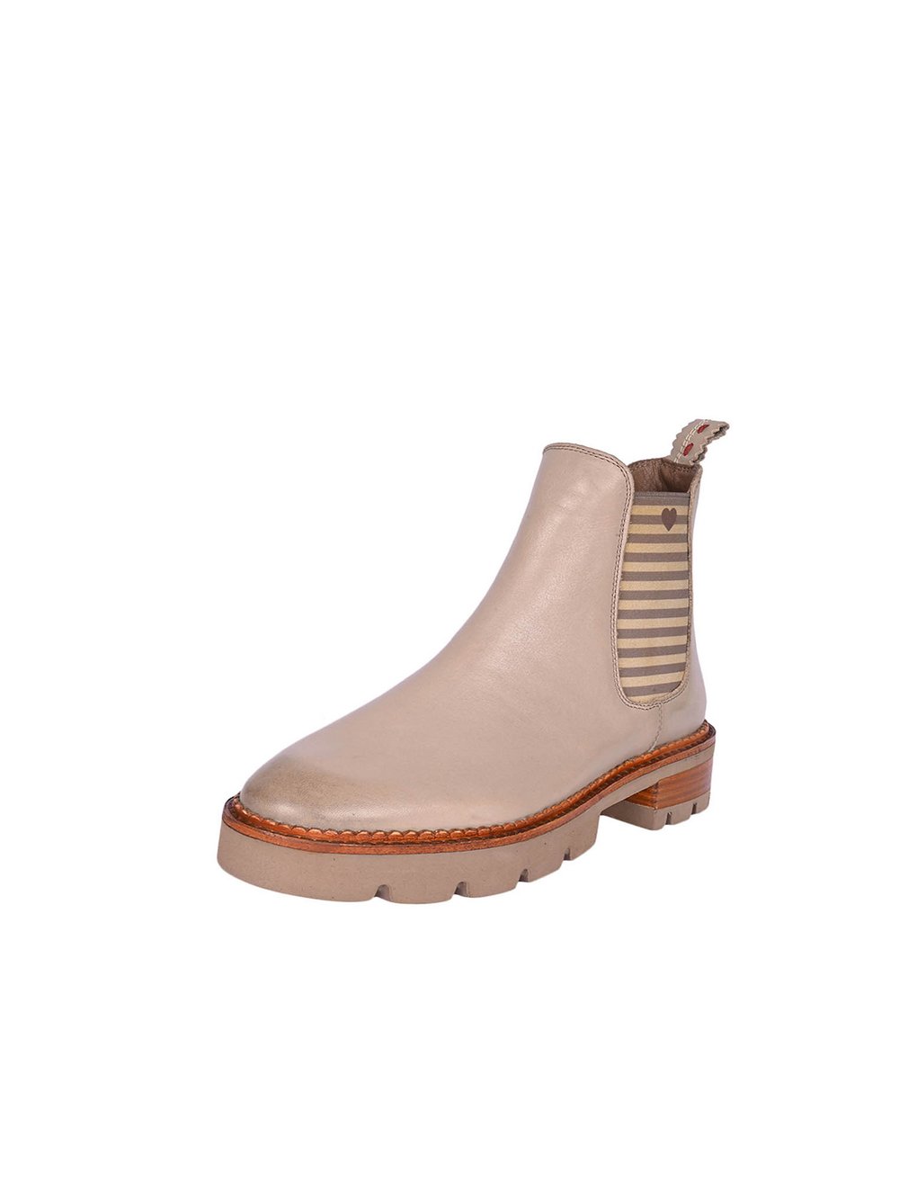 Crickit Chelsea-Boots Damen Leder braun bedruckt, 42