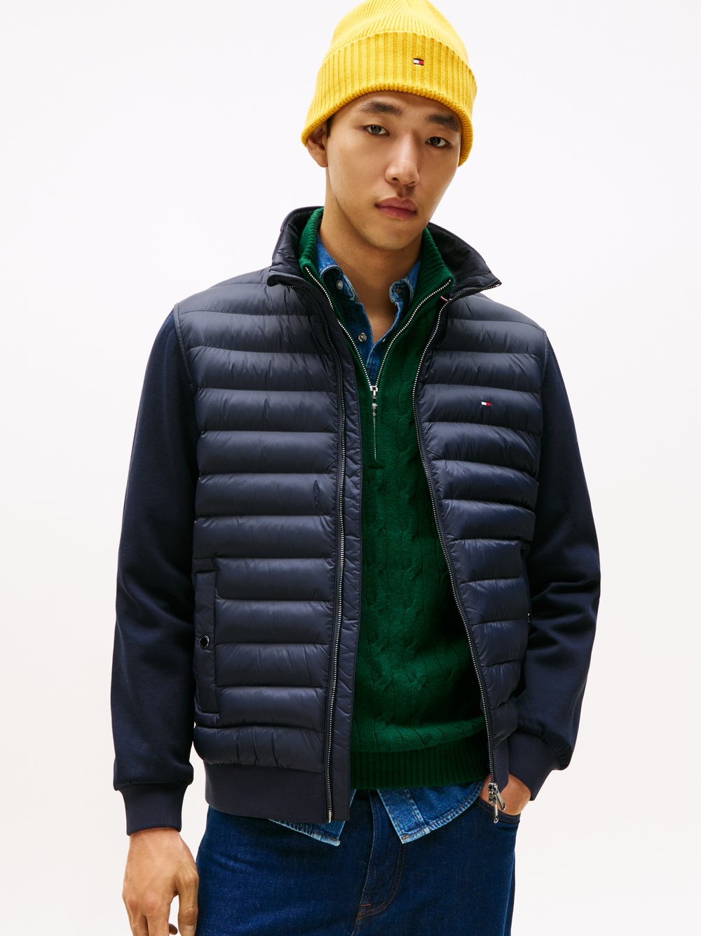 Thumbnail - Tommy Hilfiger Steppjacke Herren Baumwolle blau, XL
