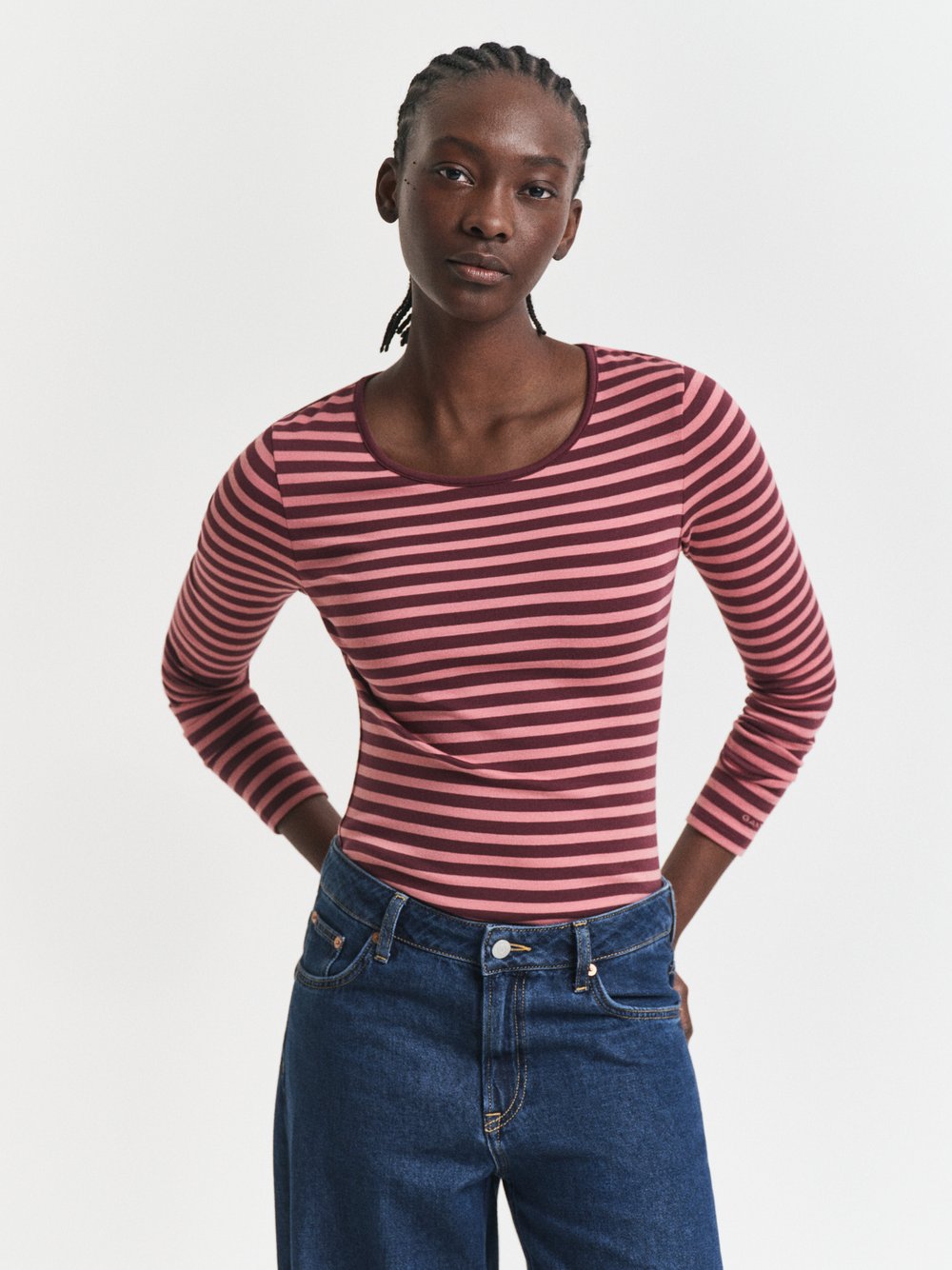Gant Langarmshirt Damen Jersey mehrfarbig gestreift, S