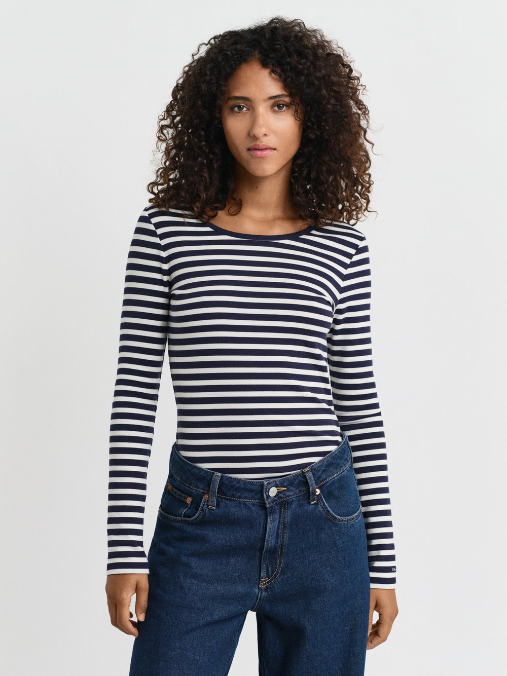 Gant Langarmshirt Damen Jersey mehrfarbig gestreift, XXL