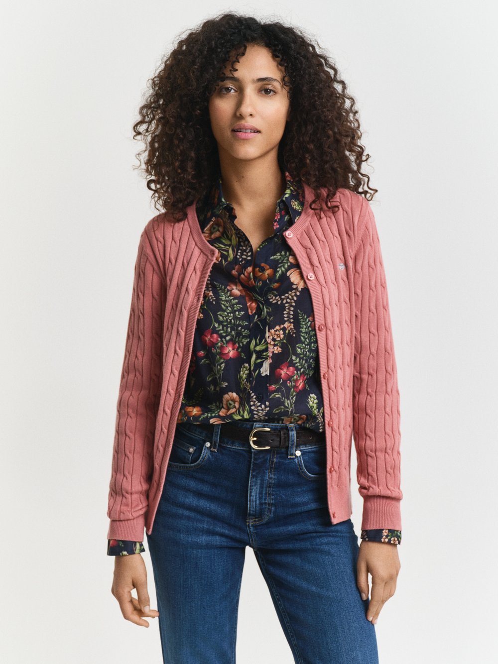 Gant Strickjacke Damen Baumwolle rosa, XXL