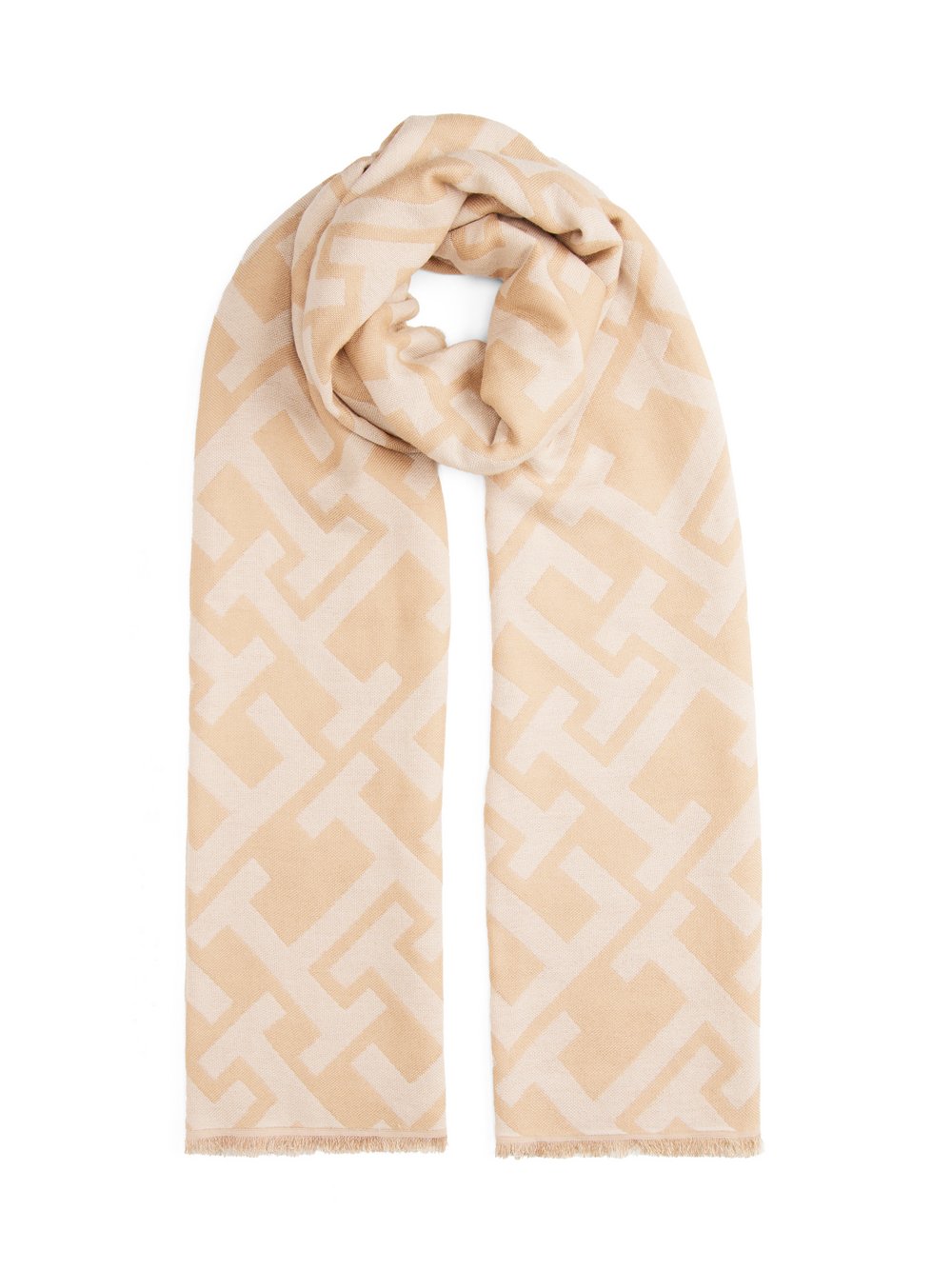 Tommy Hilfiger Webschal mit Wolle Damen mehrfarbig gemustert, ONE SIZE