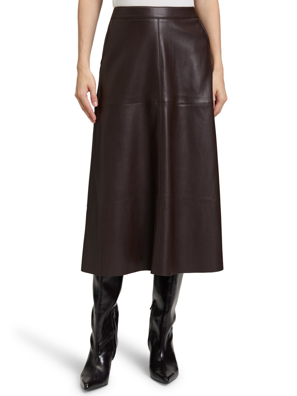 Betty Barclay Midirock Damen Kunstleder braun, 46