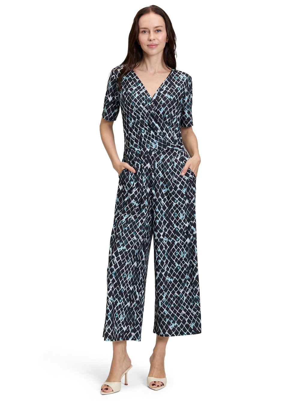 Betty & Co Jumpsuit Damen mehrfarbig gemustert, 44