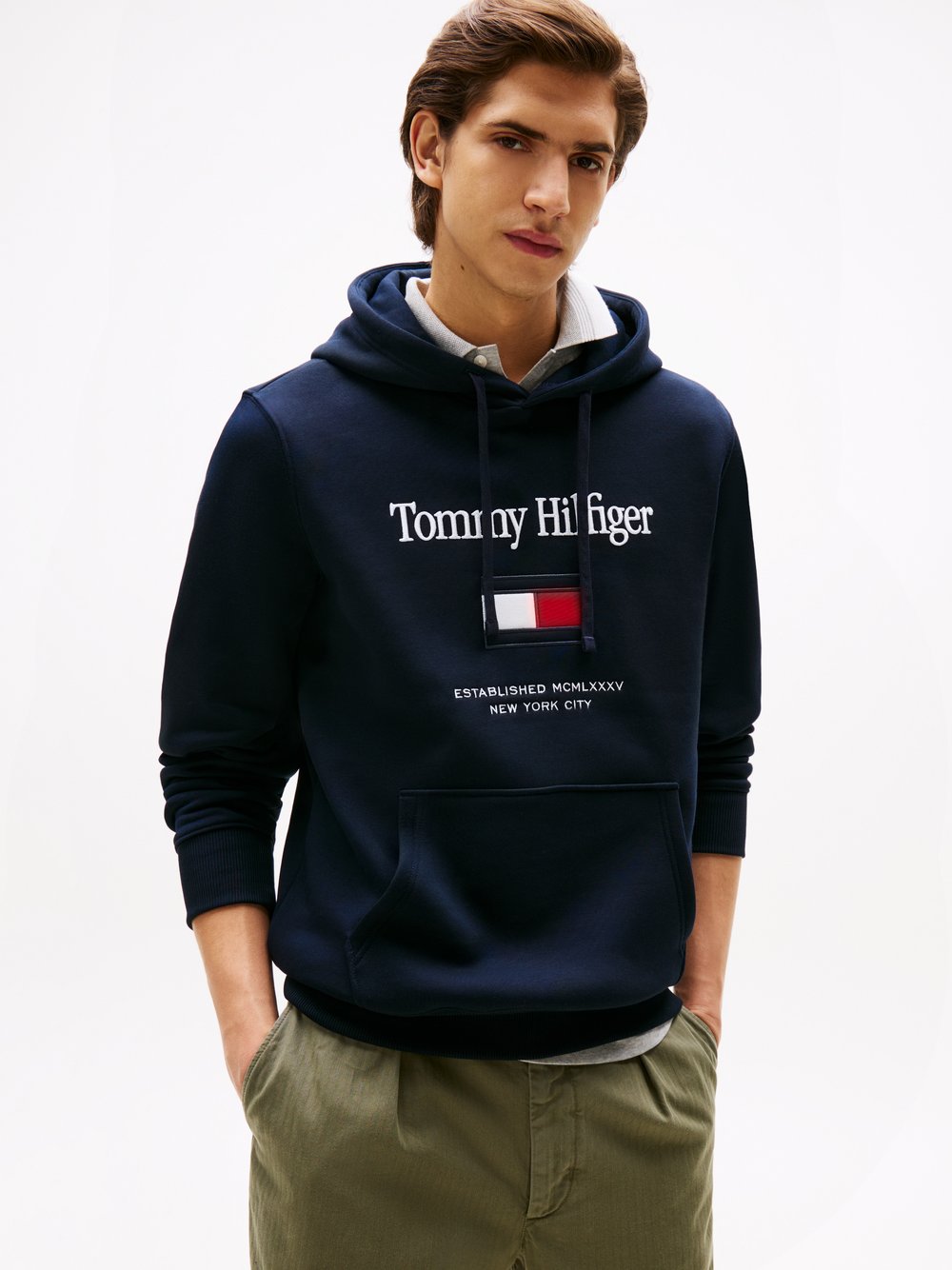 Thumbnail - Tommy Hilfiger Kapuzenpullover Herren Baumwolle blau, M