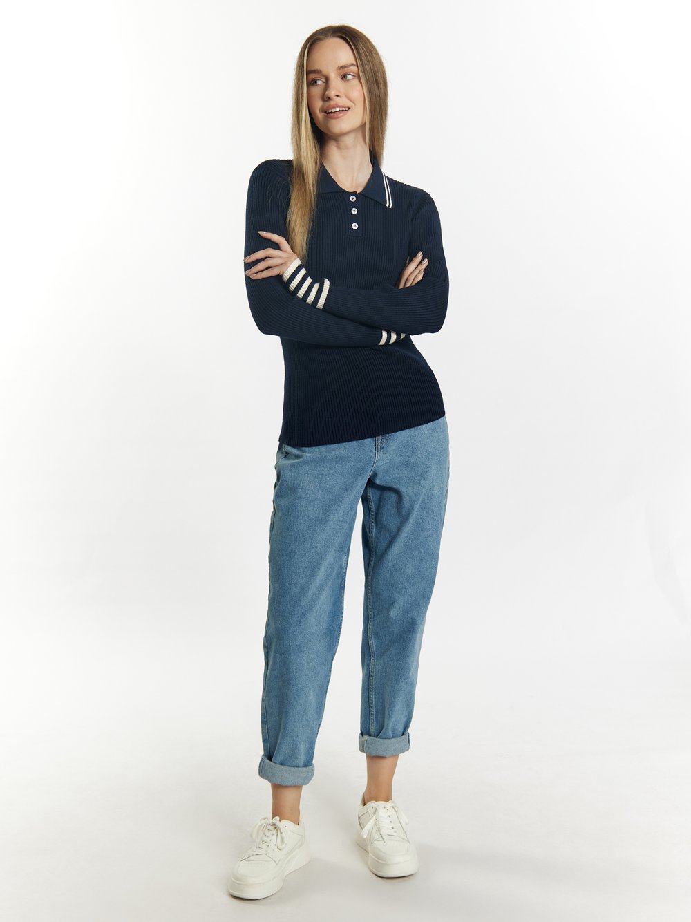 Dreimaster Strickpullover Damen Viskose mehrfarbig gestreift, XS/S
